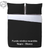 FUNDA NÓRDICA BICOLOR REVERSIBLE  Blanco / Negro