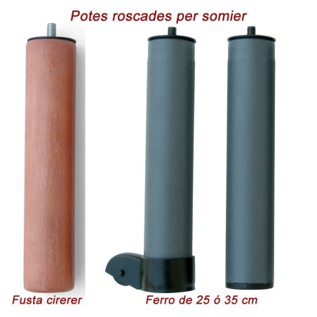 Patas de madera para cama.