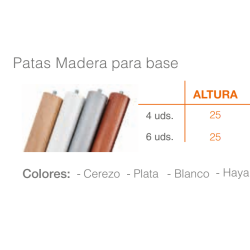 Patas de madera para cama.