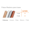 Patas de madera para cama.