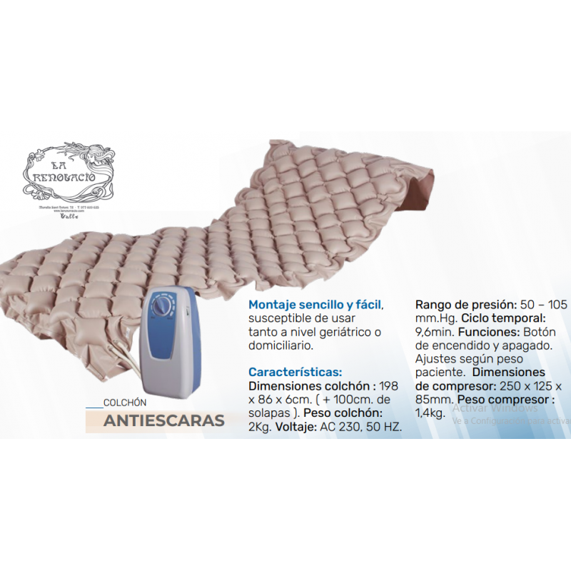 Colchón antiescaras