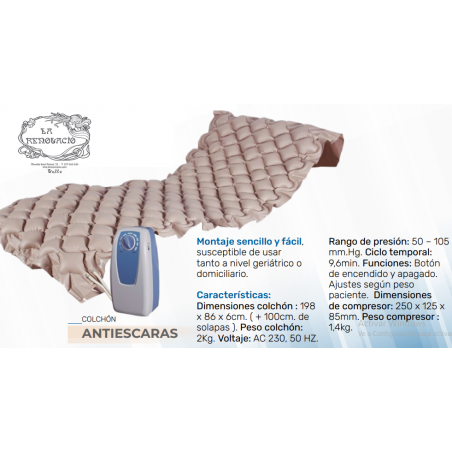 Colchón antiescaras