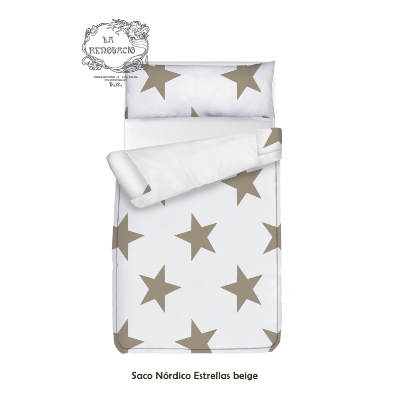 Saco nórdico STAR BEIGE estampado a medida