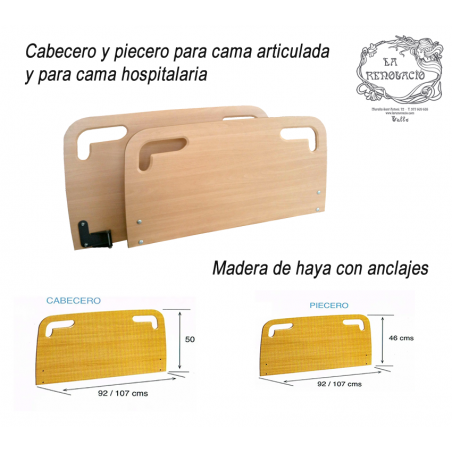 Cabecero y piecero para somier