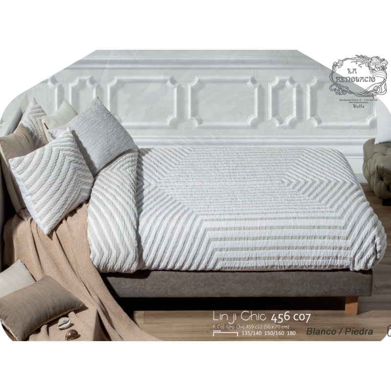 Colcha Jacquard Viscosa Linji Chic Piedra
