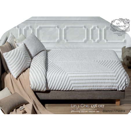 Colcha Jacquard Viscosa Linji Chic Piedra