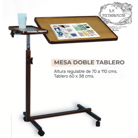 Mesa auxiliar doble tablero.