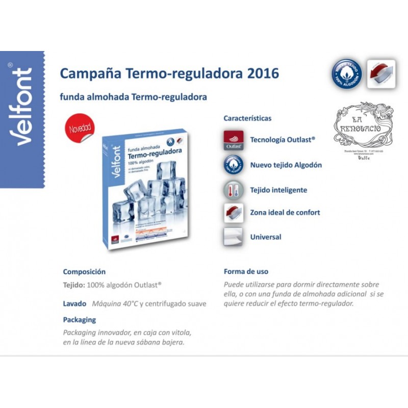Funda per coixí termo-reguladora